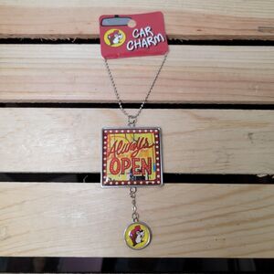 Buc-ee's Car Charm Square "Always Open" NWT